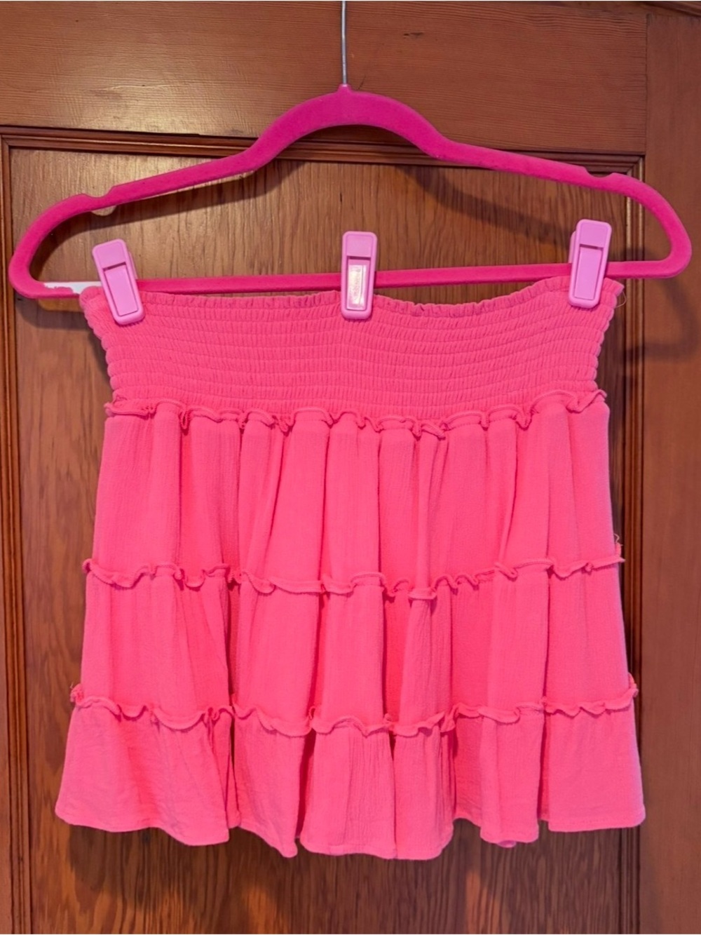 Fun Pink Tiered Skirt - Picture 3 of 4